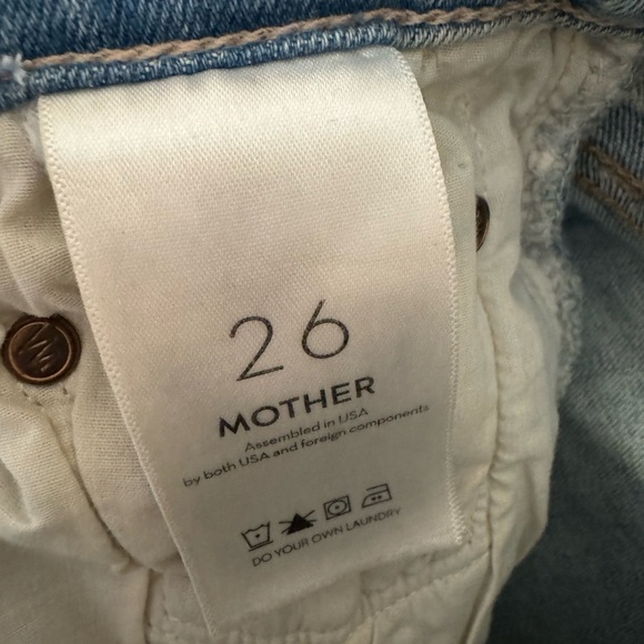 Mother The Tripper Cut Flowers Light Wash Distressed High Rise Denim Jeans - Picture 10 of 13